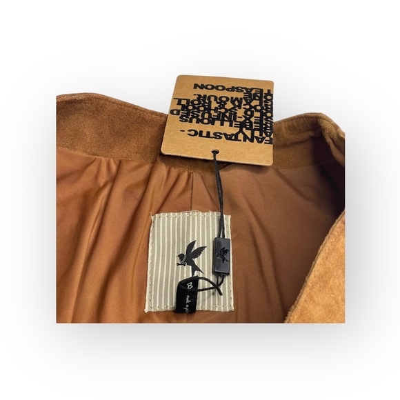 new One Teaspoon 𖤐 Morrison Festival Boho Fringed Suede Shorts 𖤐 Tan 𖤐 S 8AU - Picture 12 of 16